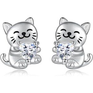 Cat Stud Earrings